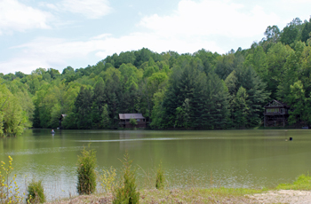 Lake and Cabins